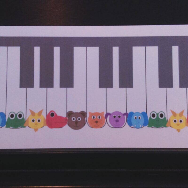 A keyboard with many different colored owls on it.